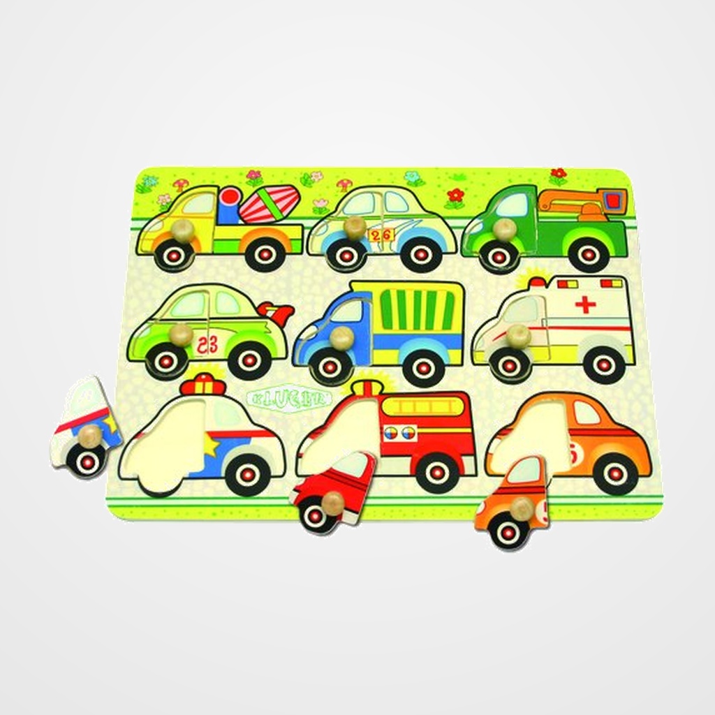 JUEGO KLUGER ENSARTE 9 PIEZAS PARQUE AUTOMOVILISTICO