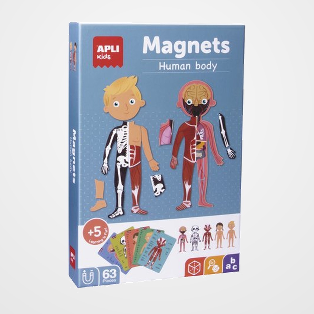 JUEGO MAGNETICO APLI CUERPO HUMANO 63 PIEZAS
