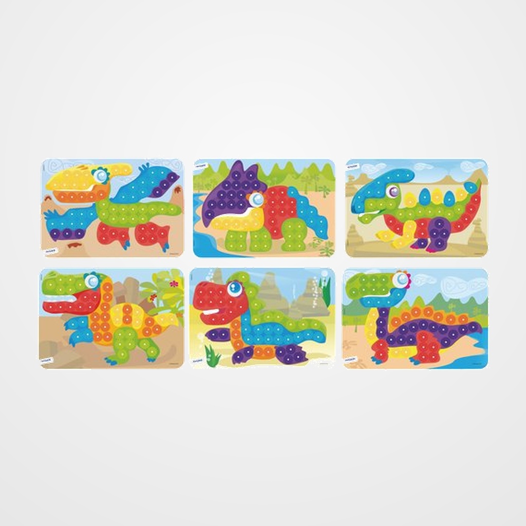 JUEGO MINILAND PEGS 20mm DINOS PACK de 6 (3-6 años)
