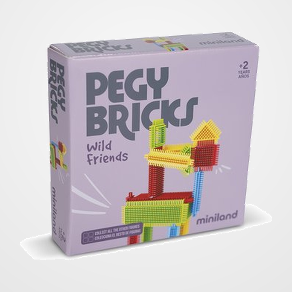 JUEGO MINILAND PEGY BRICKS: WILD FRIENDS (+2 años)