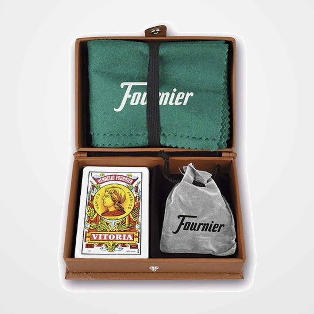 [25001192] JUEGO MUS CON TAPETE CAJA POLIPIEL