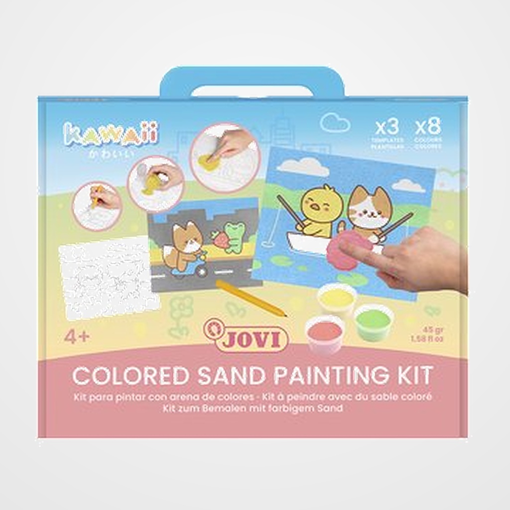 KIT DE MANUALIDADES JOVI KAWAII PINTA CON ARENA DE COLORES