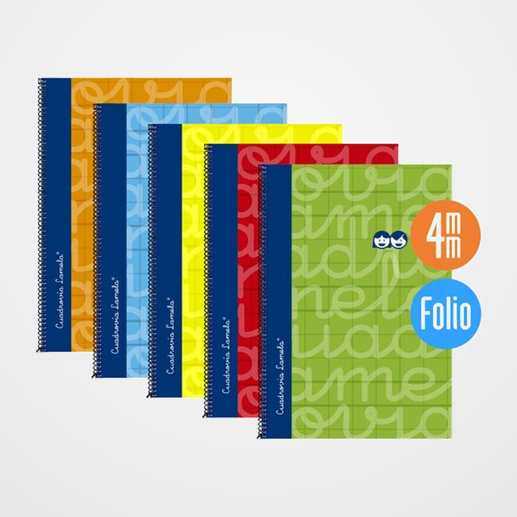 LAMELA BLOC tapa FORRADA Fº 80h CUADROVIA 4 mm SURTIDOS (6 col.)