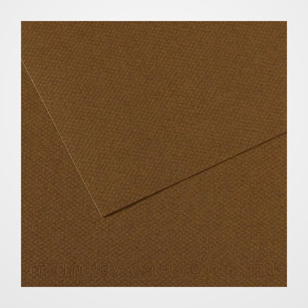 LAMINA CANSON MI-TEINTES 50x65 cm 160g PAQUETE 10h (501) MARRON OSCURO