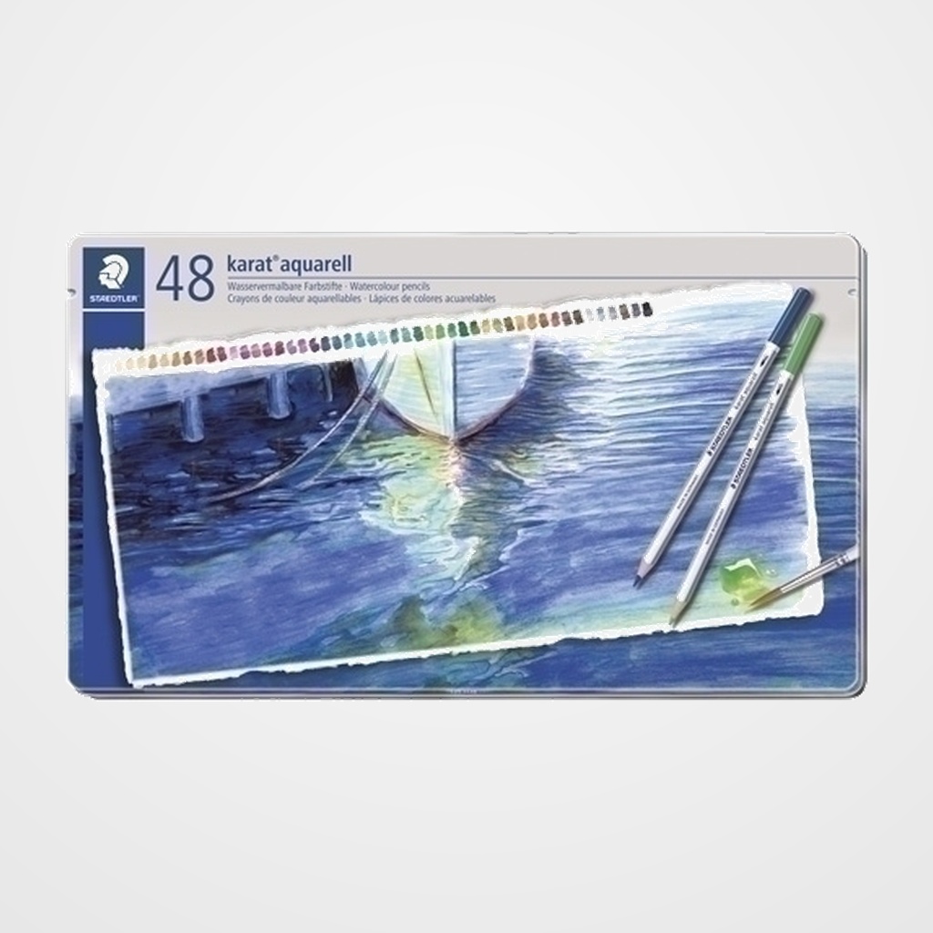 [12801871] LAPICES ACUARELABLES STAEDTLER 125 KARAT estuche METAL de 48