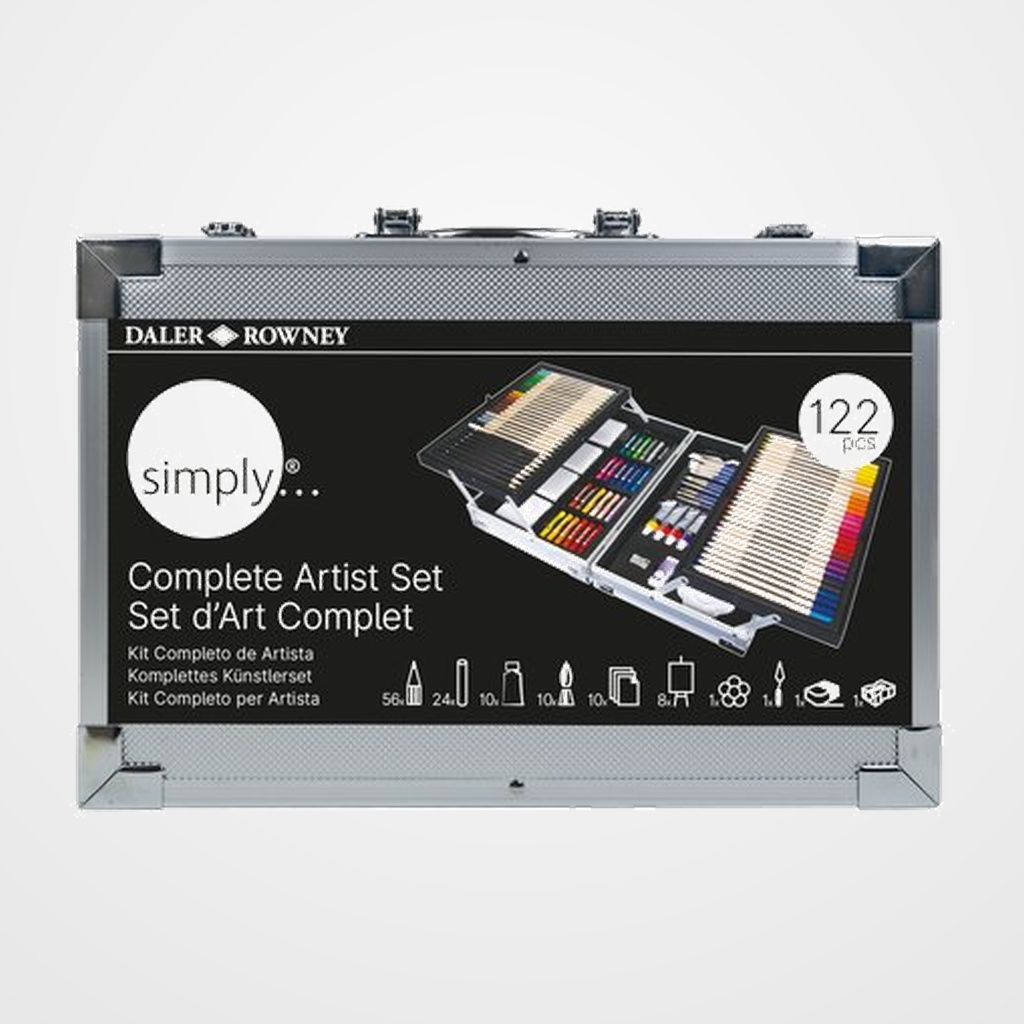 LAPICES DALER ROWNEY MALETIN ARTE COMPLETO SET de 122 PIEZAS