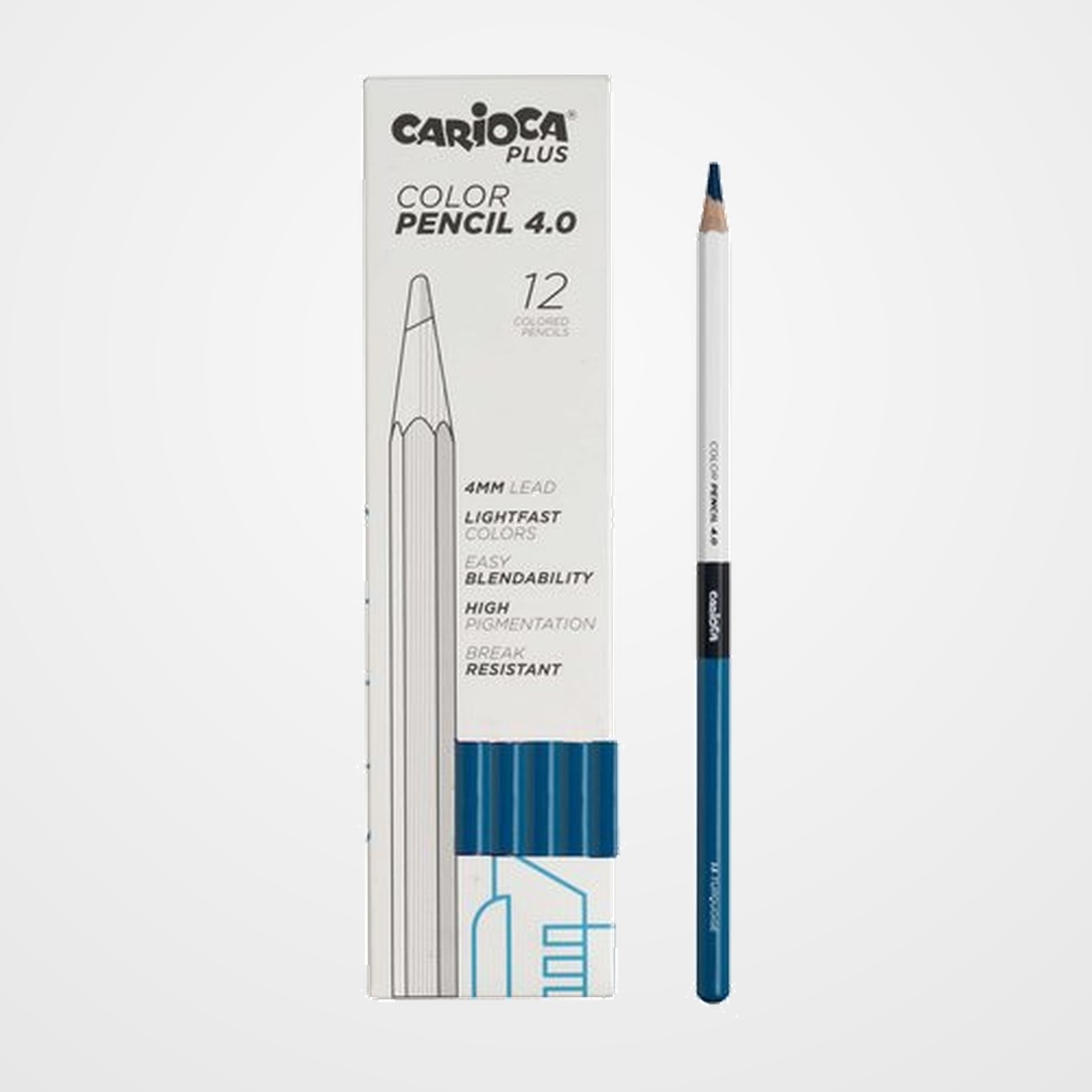 LAPICES de COLORES CARIOCA PLUS CAJA de 12 AZUL
