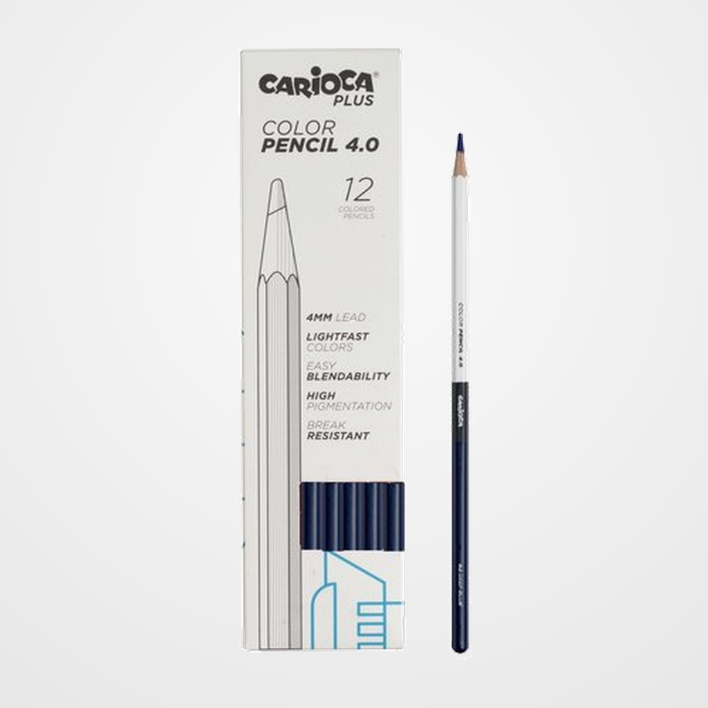 LAPICES de COLORES CARIOCA PLUS CAJA de 12 AZUL OSCURO