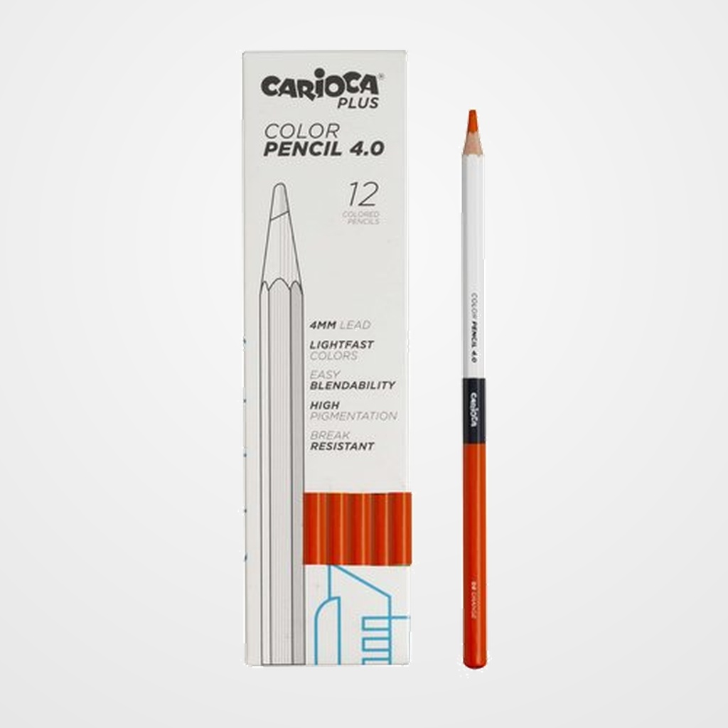 LAPICES de COLORES CARIOCA PLUS CAJA de 12 NARANJA