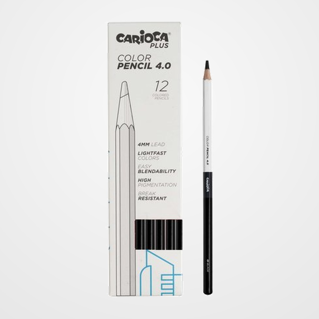 LAPICES de COLORES CARIOCA PLUS CAJA de 12 NEGRO