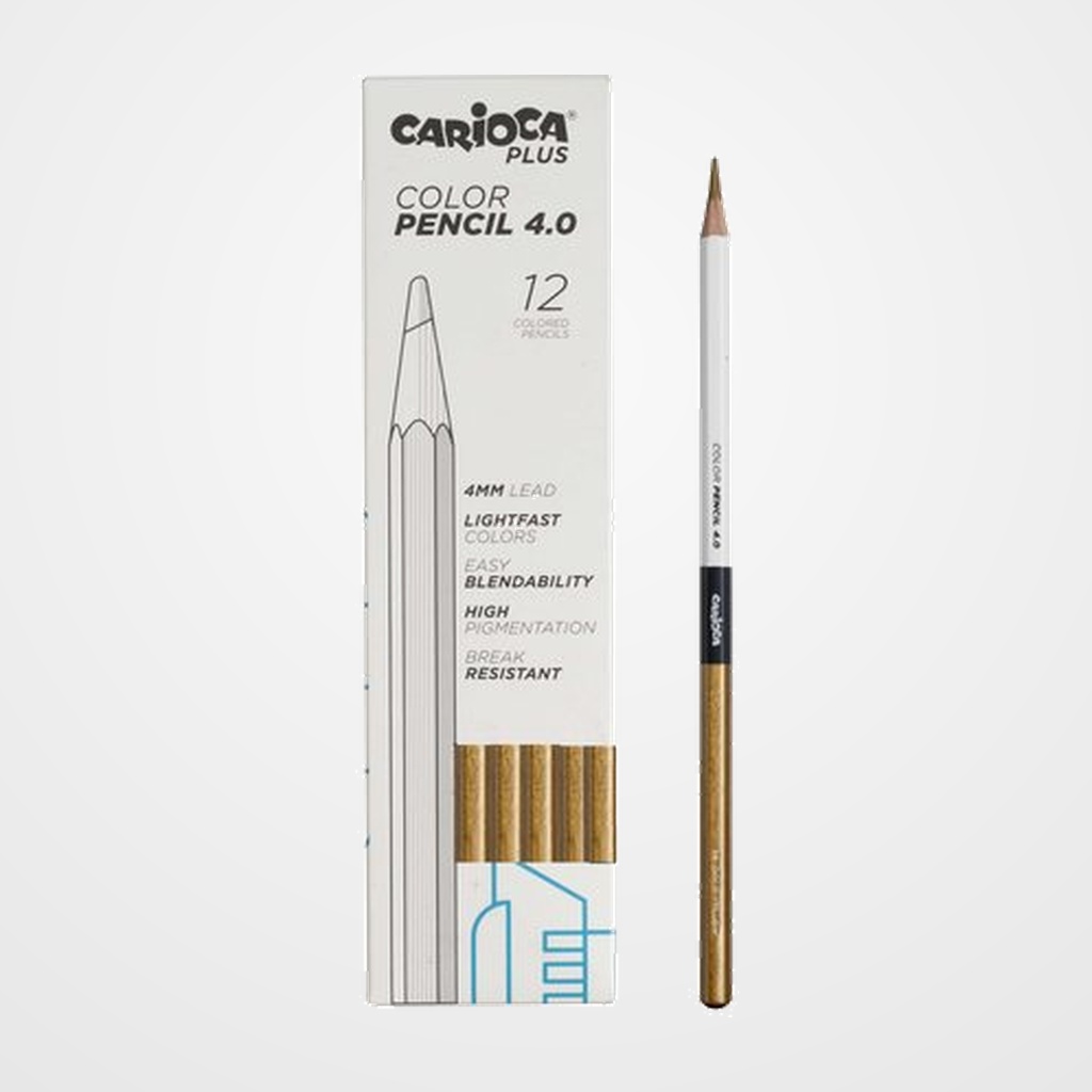 LAPICES de COLORES CARIOCA PLUS CAJA de 12 ORO