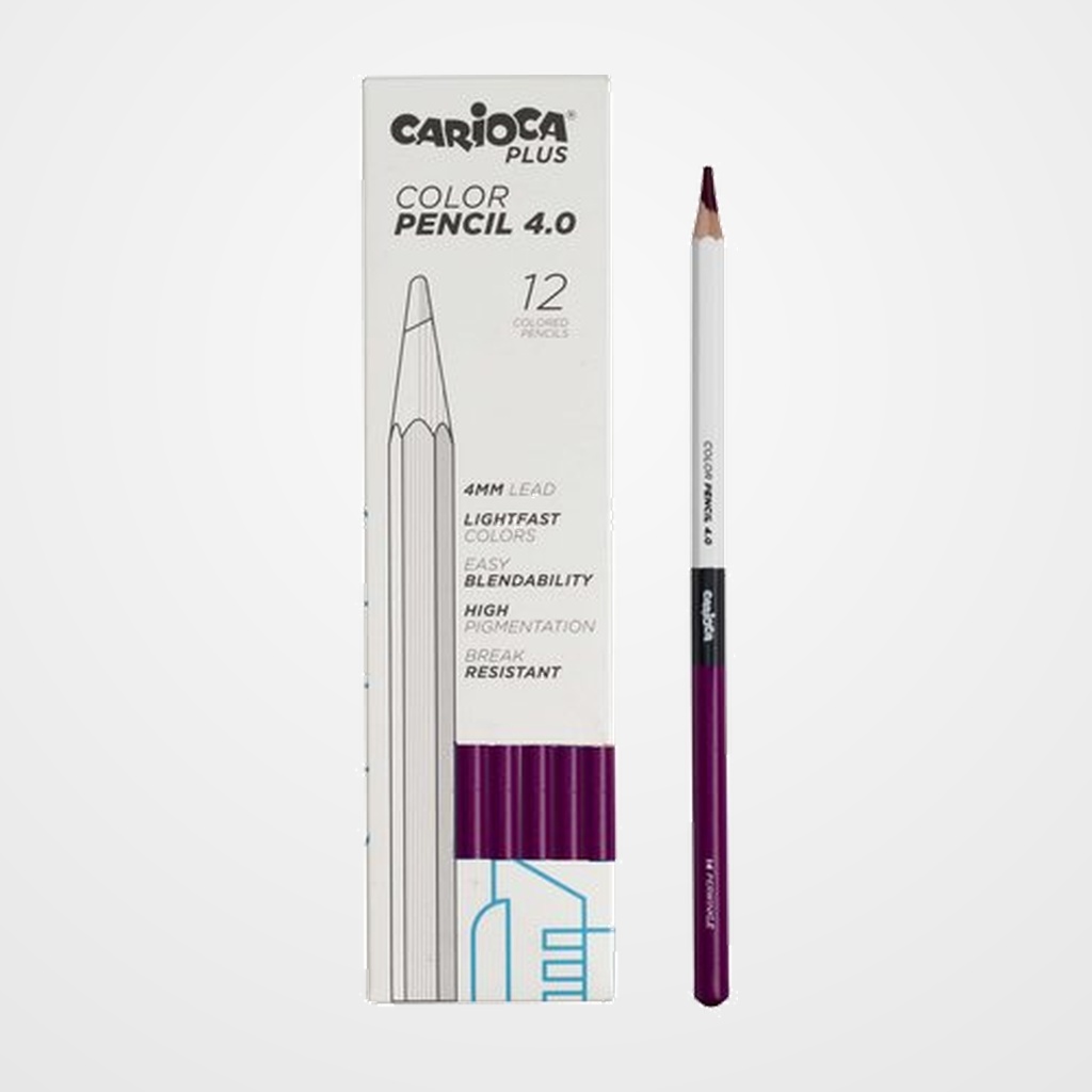 LAPICES de COLORES CARIOCA PLUS CAJA de 12 PERVINCA