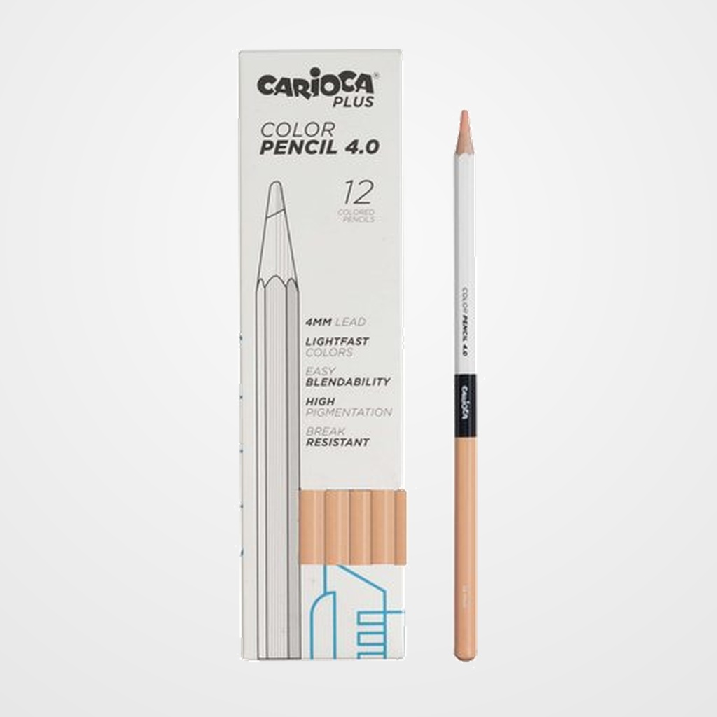 LAPICES de COLORES CARIOCA PLUS CAJA de 12 ROSA