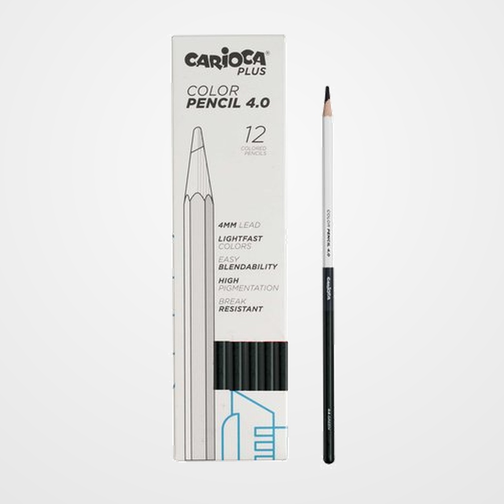 LAPICES de COLORES CARIOCA PLUS CAJA de 12 VERDE