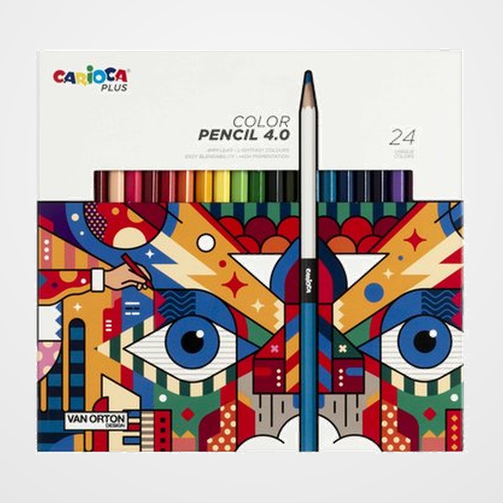 LAPICES de COLORES CARIOCA PLUS CAJA de 24