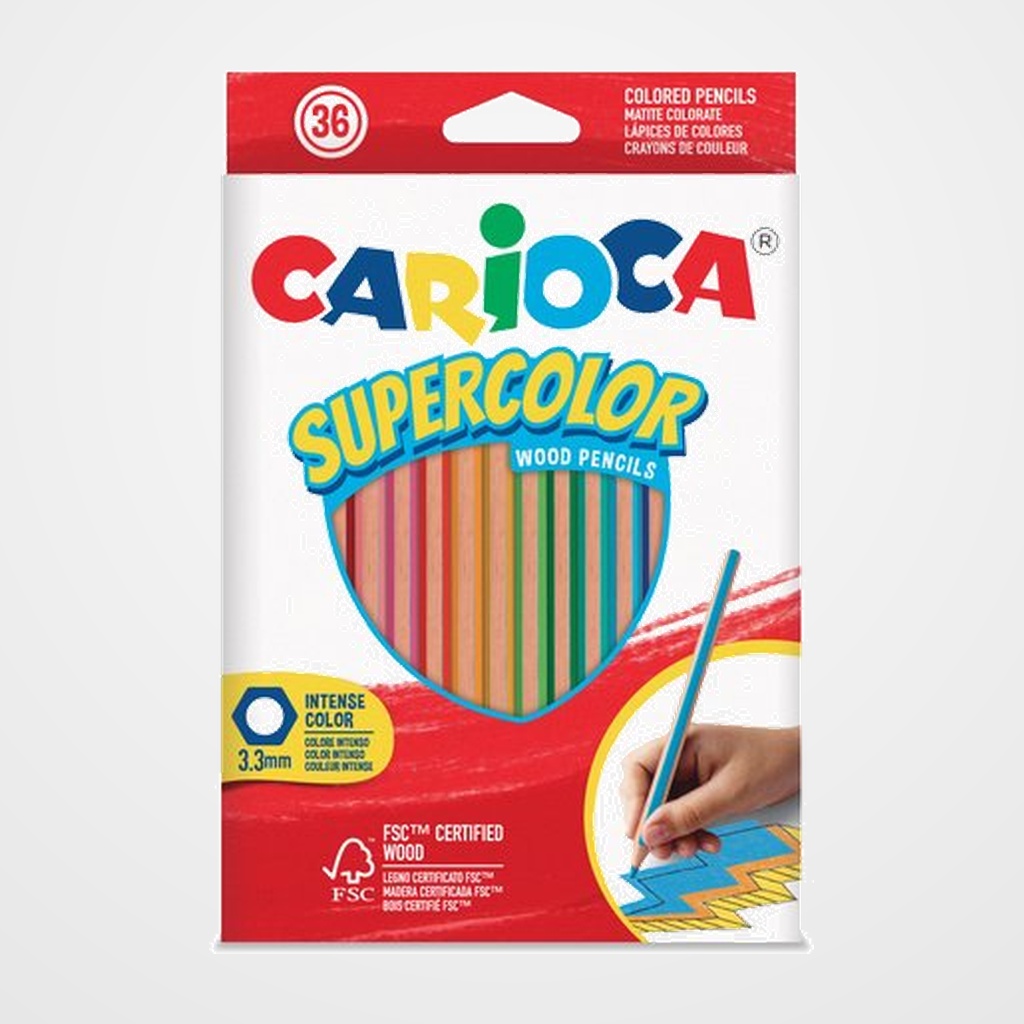 LAPICES de COLORES CARIOCA SUPERCOLOR CAJA de 36