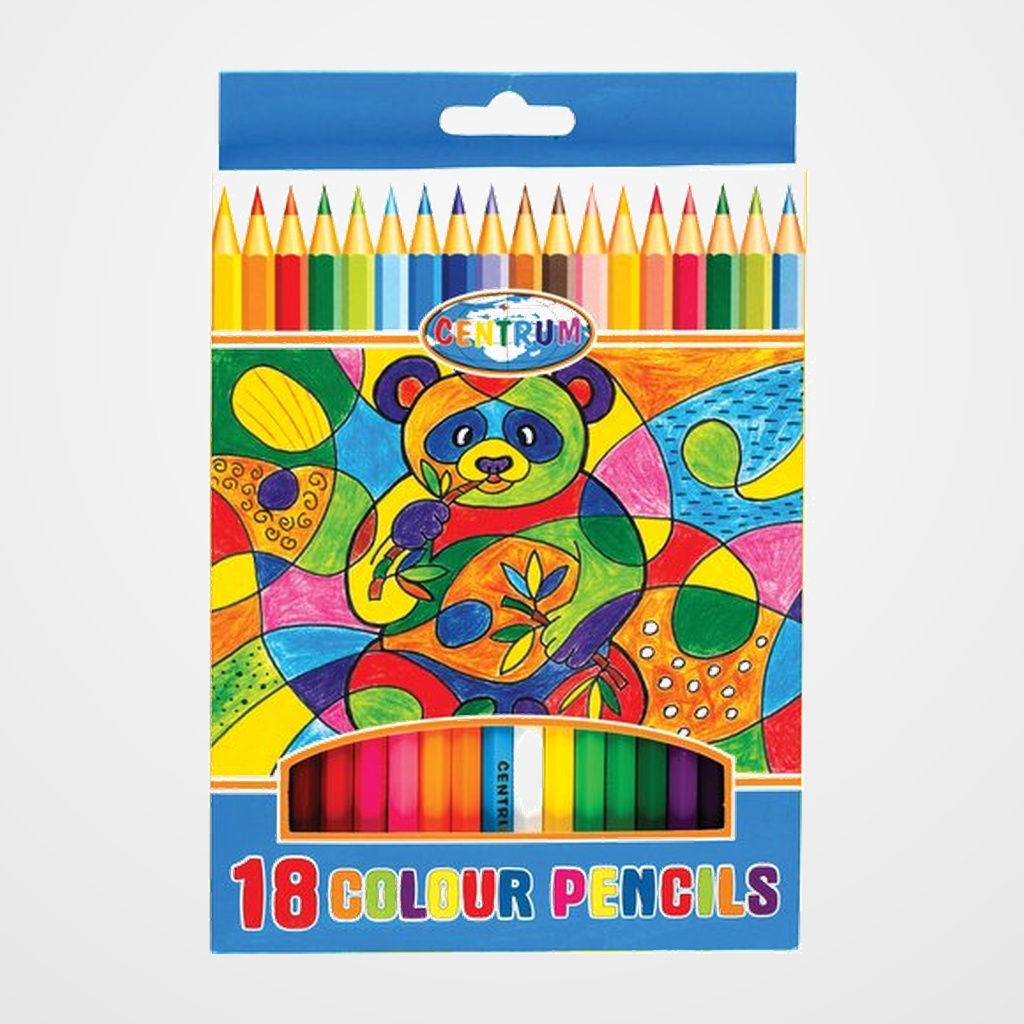 LAPICES de COLORES CENTRUM ZOO HEXAGONAL LARGOS ESTUCHE de 18