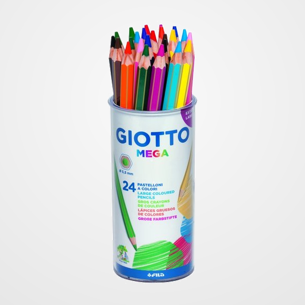 LAPICES de COLORES GIOTTO MEGA BOTE DE 24