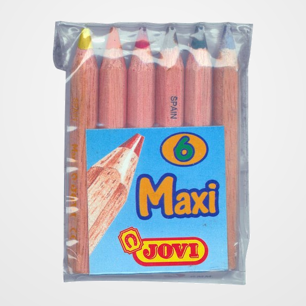 LAPICES de COLORES JOVI MAXI CORTOS bolsa de  6