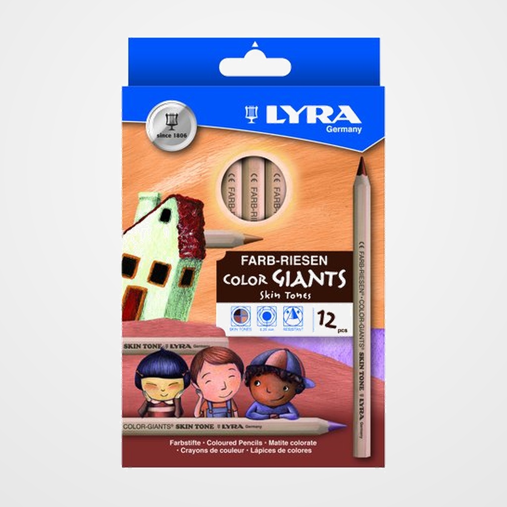 LAPICES de COLORES LYRA COLOR GIANTS SKIN TONES estuche de 12
