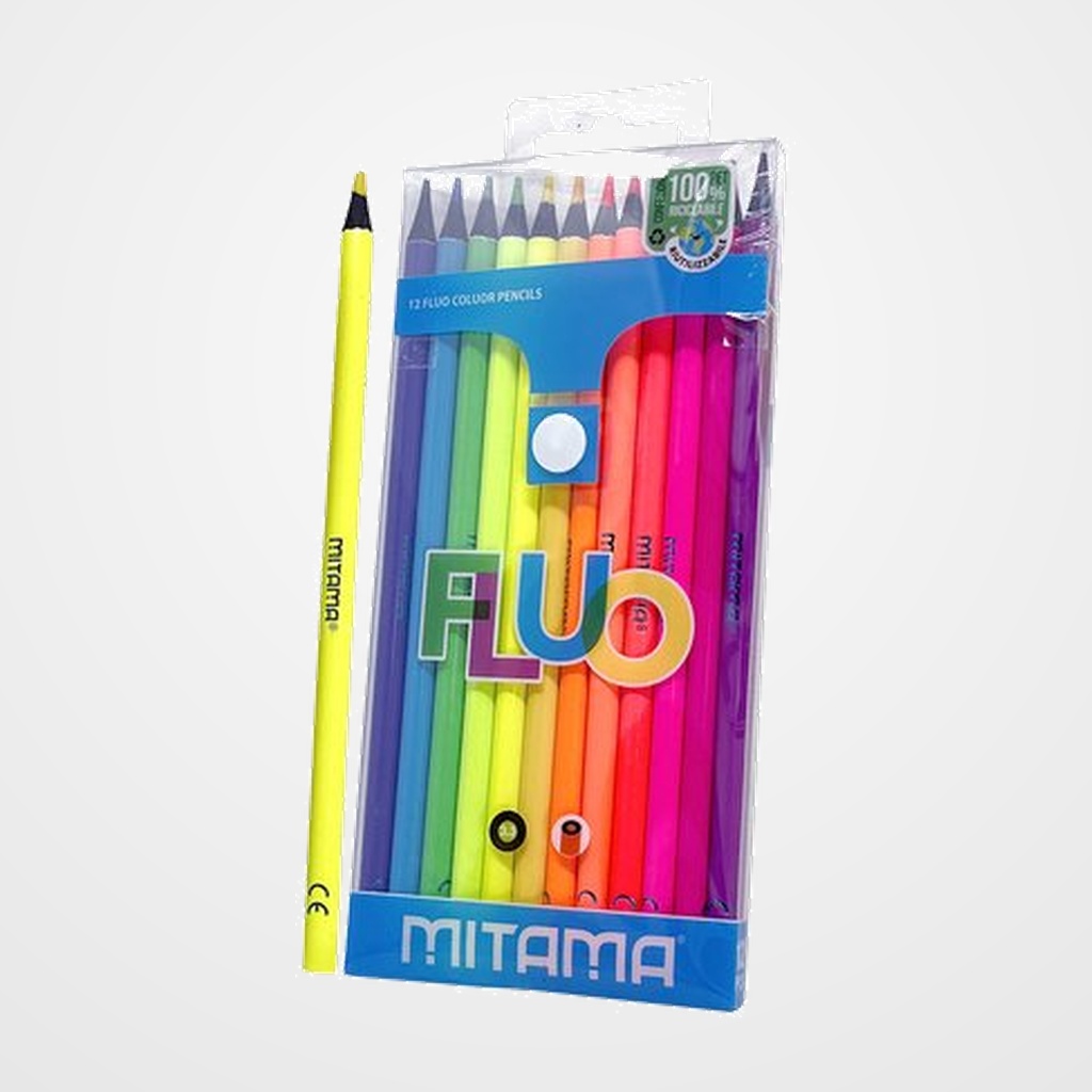 LAPICES de COLORES MITAMA FLUOR CAJA de 12