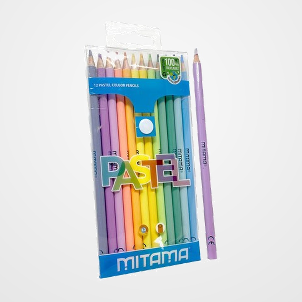 LAPICES de COLORES MITAMA PASTEL CAJA de 12