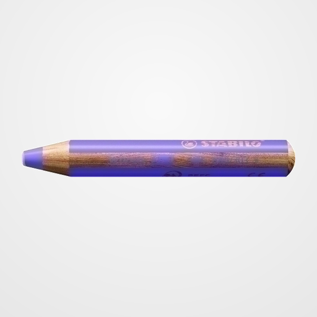 LAPICES de COLORES STABILO WOODY 3 en 1 PASTEL LILA ESTUCHE DE 5