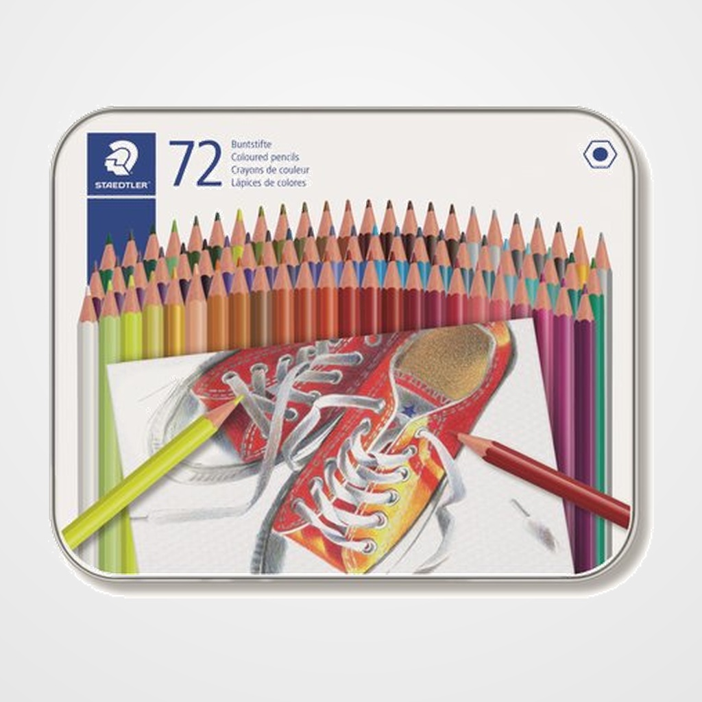 LAPICES de COLORES STAEDTLER 175 M72 estuche METAL de 72