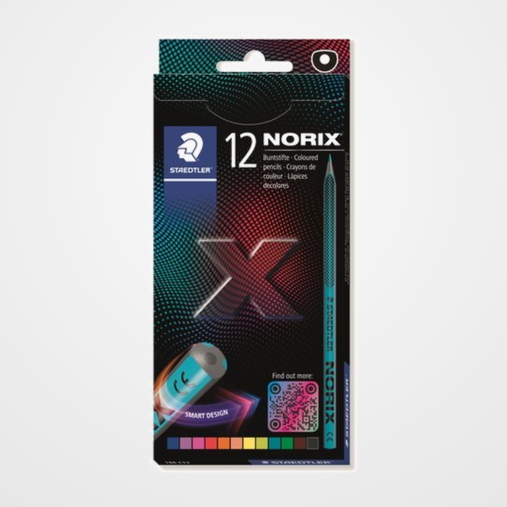 LAPICES de COLORES STAEDTLER 186 NORIX estuche de 12