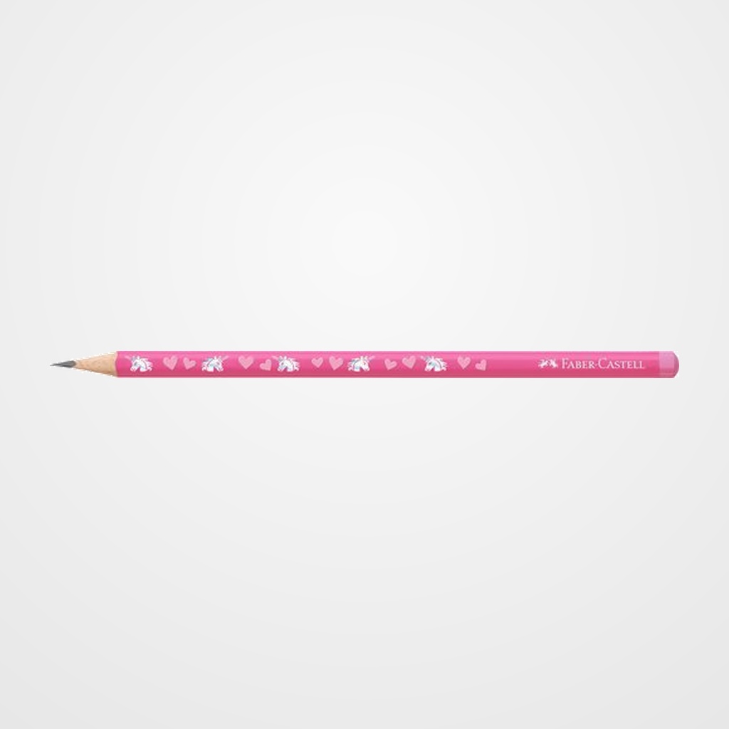 LAPIZ de GRAFITO FABER-CASTELL HB UNICORNIOS ROSA