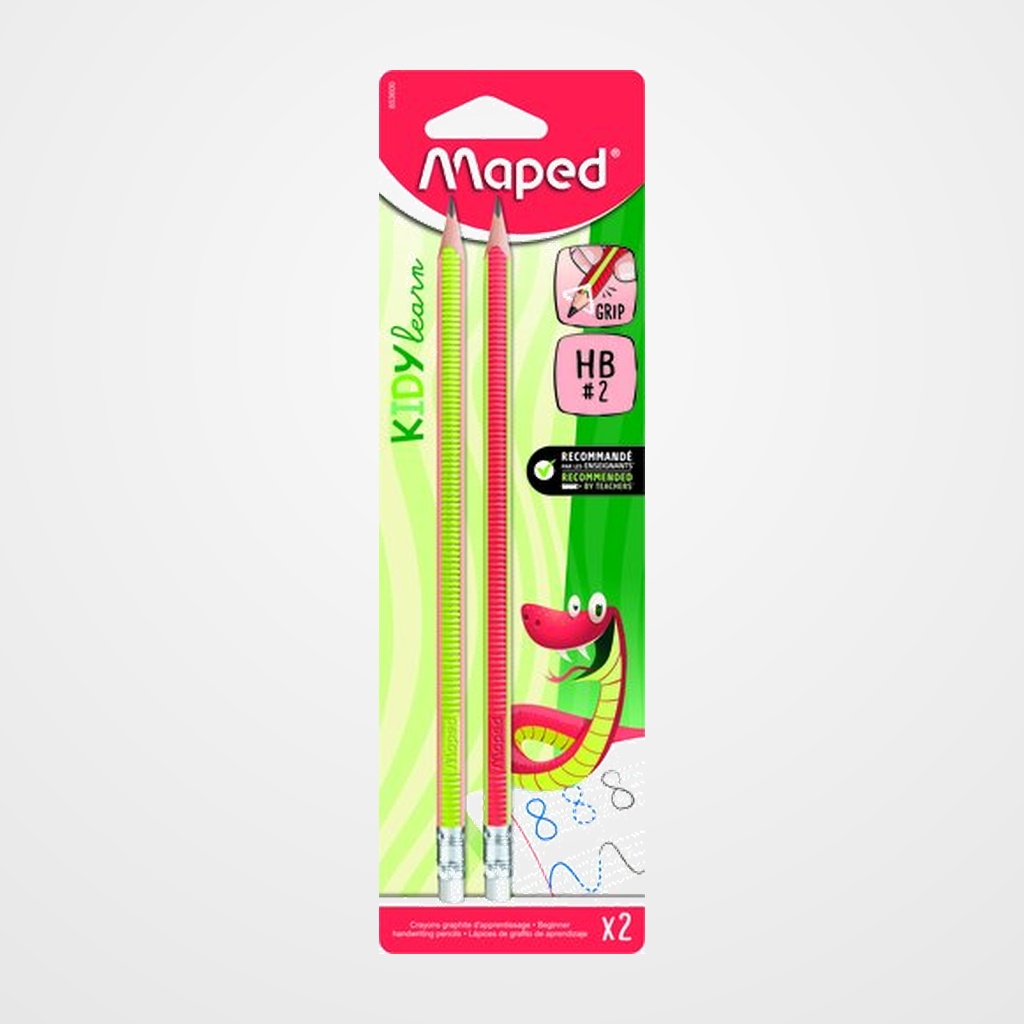 [12802627] LAPIZ de GRAFITO MAPED DE APRENDIZAJE con GOMA - HB BLISTER de 2