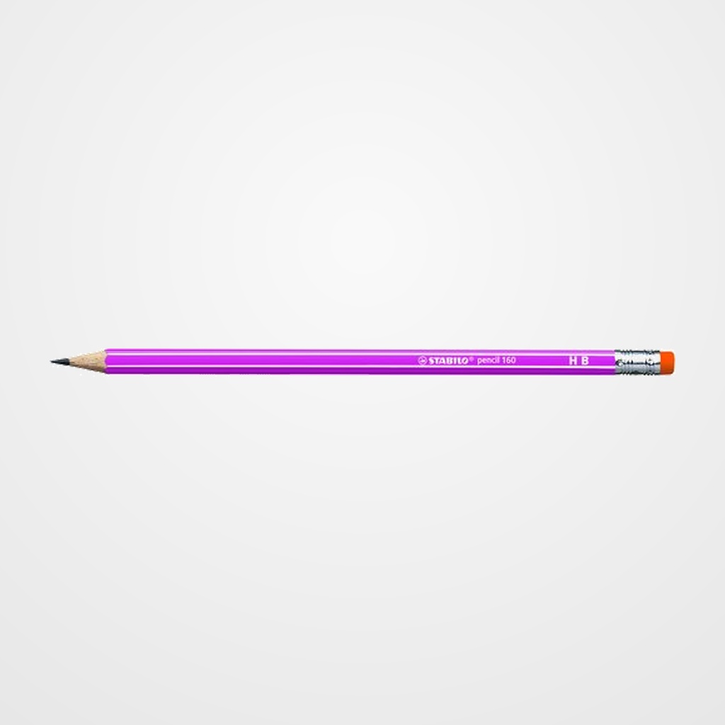 LAPIZ de GRAFITO STABILO HEXAGONAL CON GOMA 2160 HB ROSA