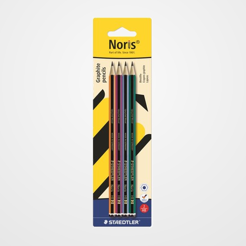 LAPIZ de GRAFITO STAEDTLER 120 NORIS COLOUR EDITION BLISTER de 4