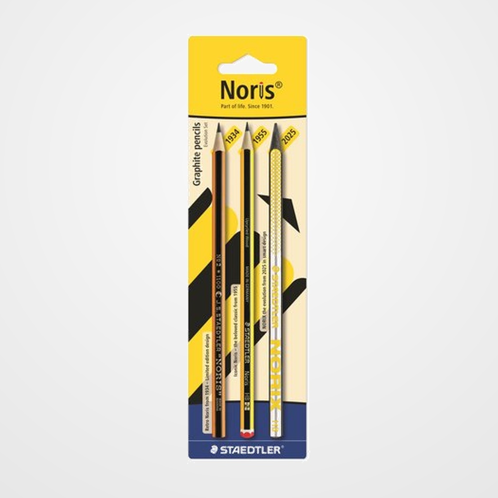 LAPIZ de GRAFITO STAEDTLER 120 NORIS EVOLUTION BLISTER de 3 (3 mod.)