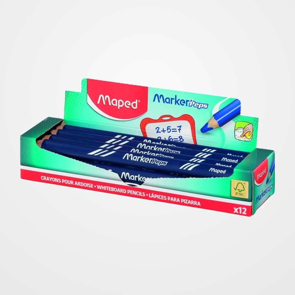 LAPIZ MARCADOR MAPED PARA PIZARRA AZUL