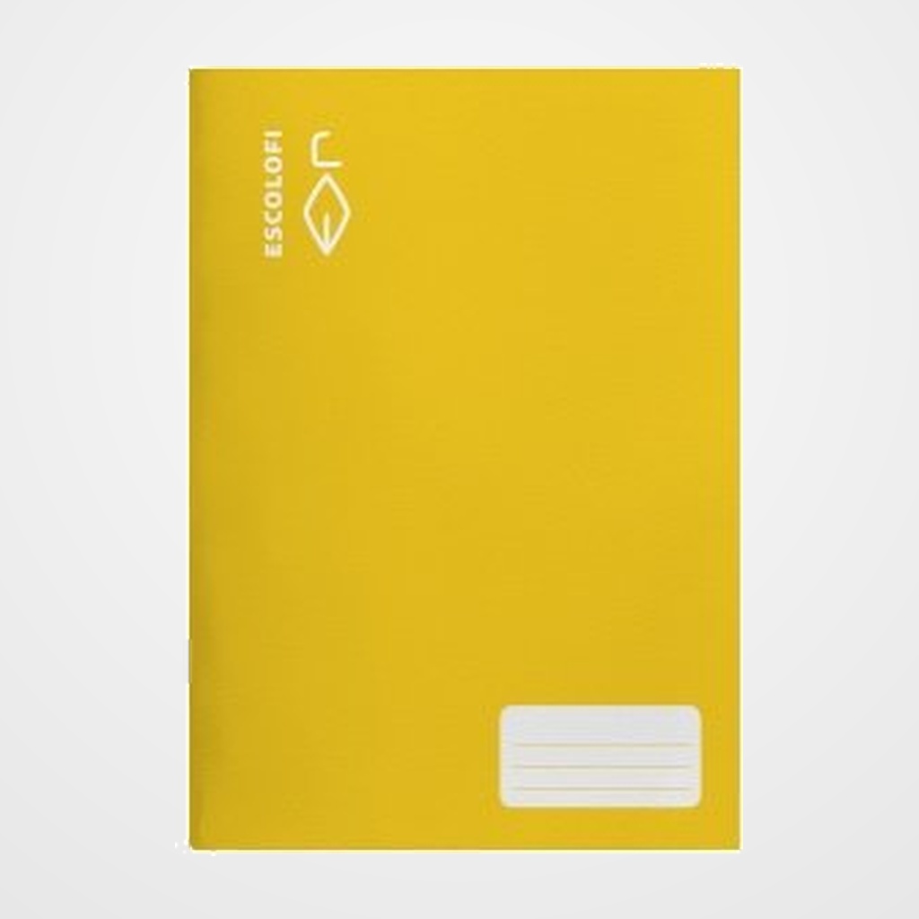 LIBRETA ESCOLOFI A4 16h MONTESSORI PAUTA 5 C/MARGEN AMARILLO