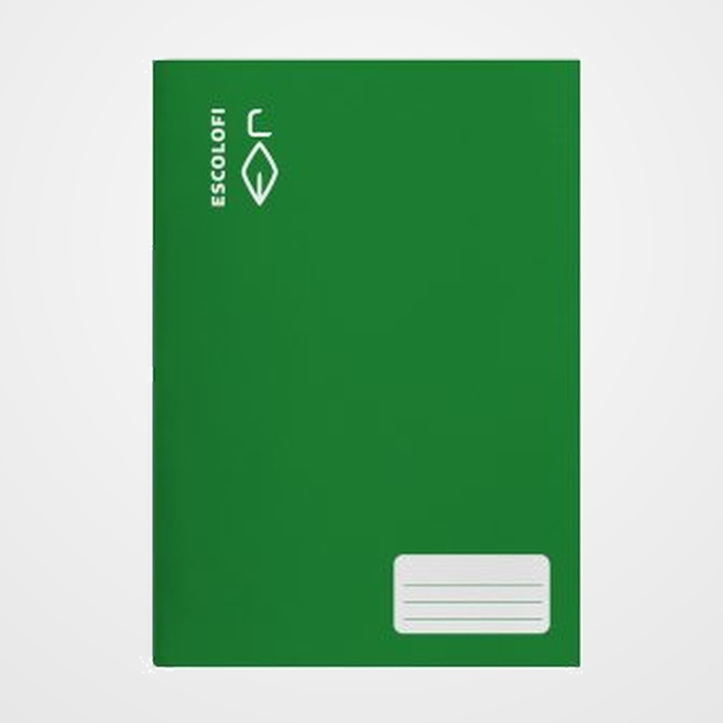 LIBRETA ESCOLOFI A4 32h CUADRIC.3x3 70g CABEZA Y PIE VERDE