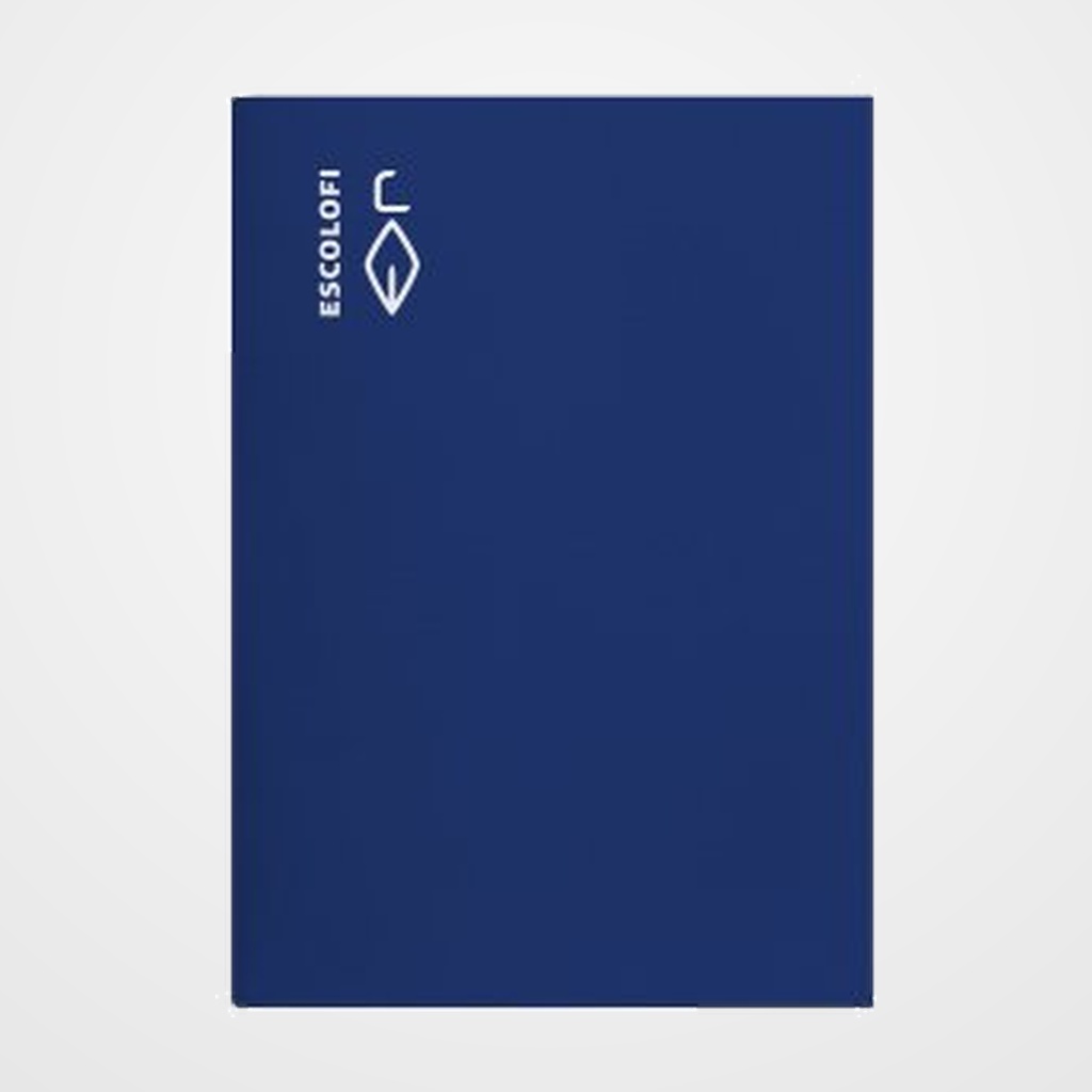 LIBRETA ESCOLOFI Fº 50h CUADRIC.3x3 70g PAUTA C/MARGEN AZUL