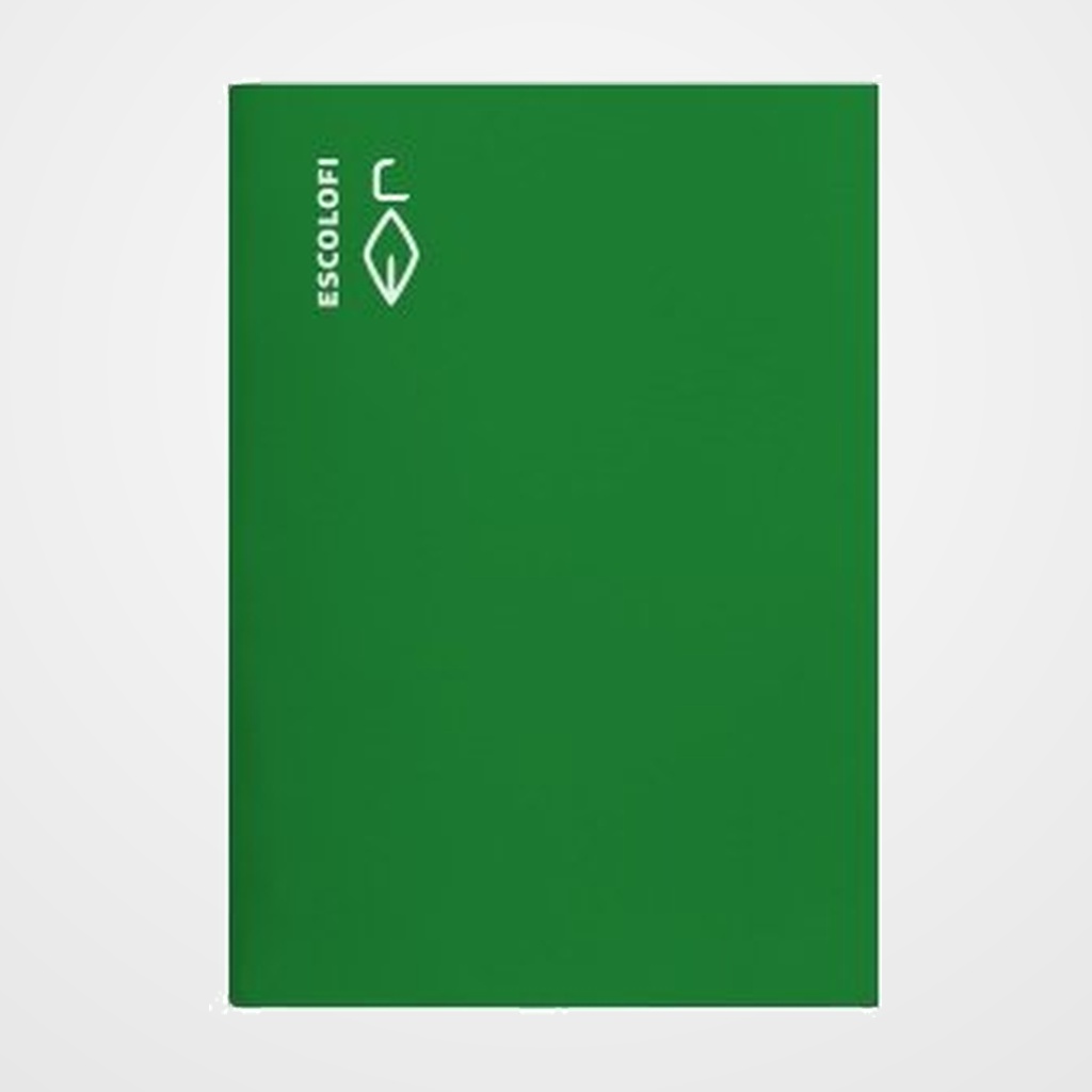 LIBRETA ESCOLOFI Fº 50h CUADRIC.3x3 70g VERDE