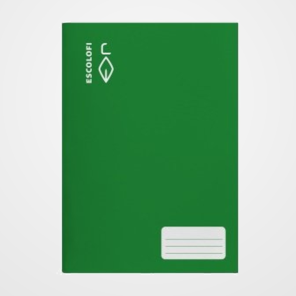 LIBRETA ESCOLOFI 4º 32h CUADRIC.3x3 70g VERDE
