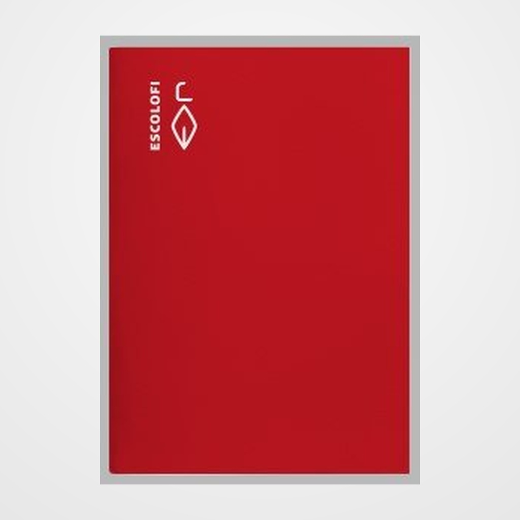 LIBRETA ESCOLOFI 4º 50h CUADRIC.5x5 70g ROJO