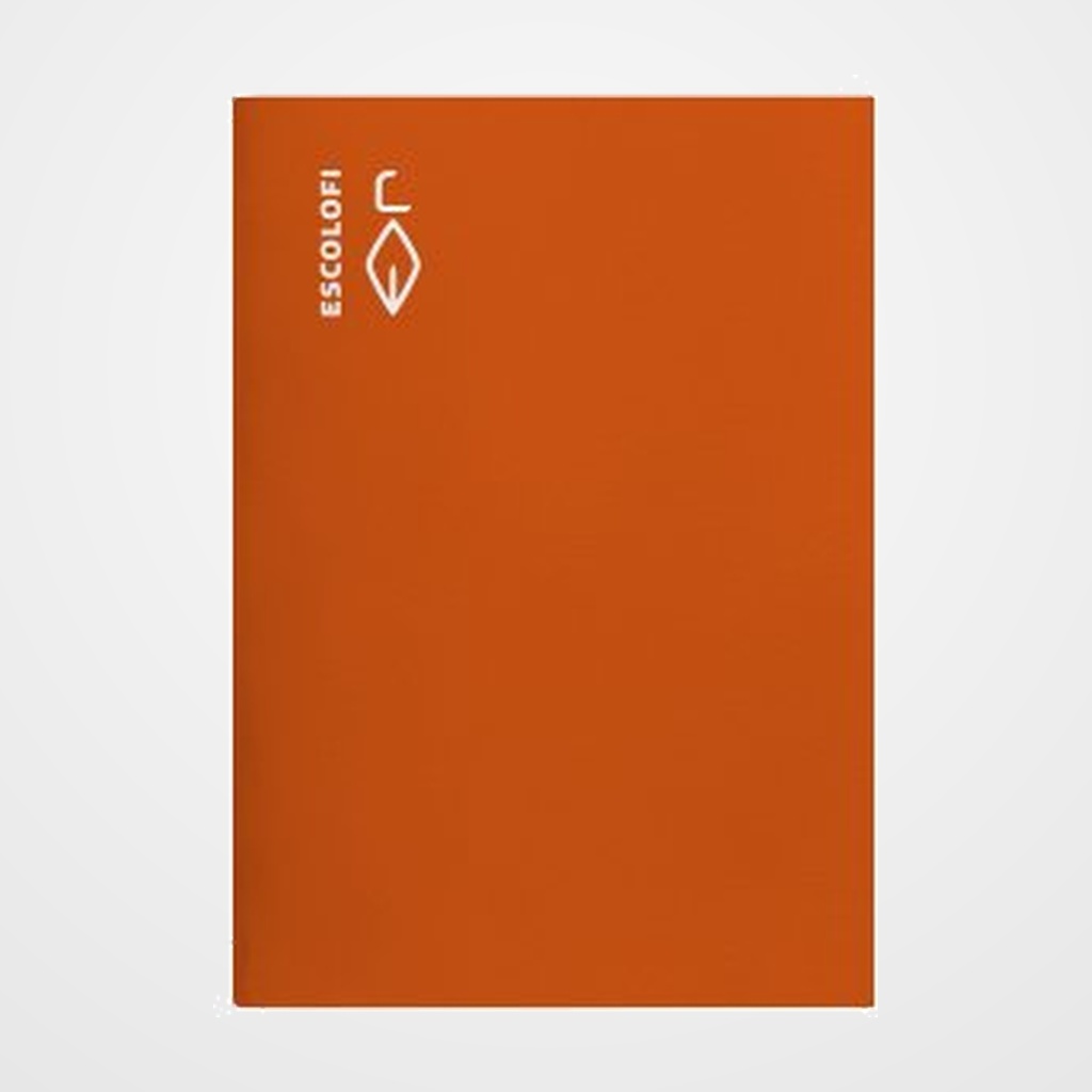 LIBRETA ESCOLOFI 4º 50h CUADRIC.6x6 70g PAUTA C/MARGEN NARANJA