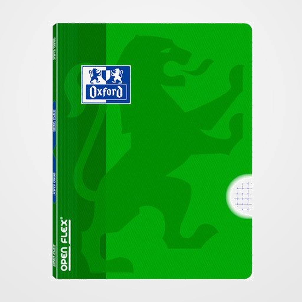 LIBRETA GRAPADA OXFORD SCHOOL OPENFLEX A4 48h CUADRIC.4x4 VERDE