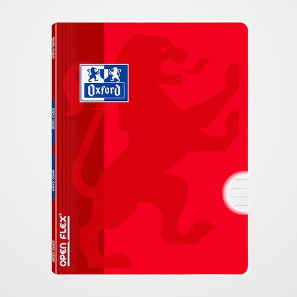 LIBRETA GRAPADA OXFORD SCHOOL OPENFLEX A4 48h HORIZONTAL ROJO
