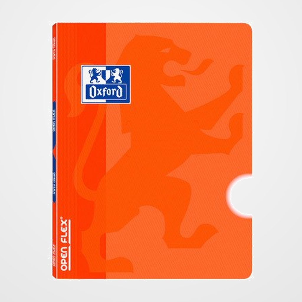 LIBRETA GRAPADA OXFORD SCHOOL OPENFLEX A4 48h LISO NARANJA