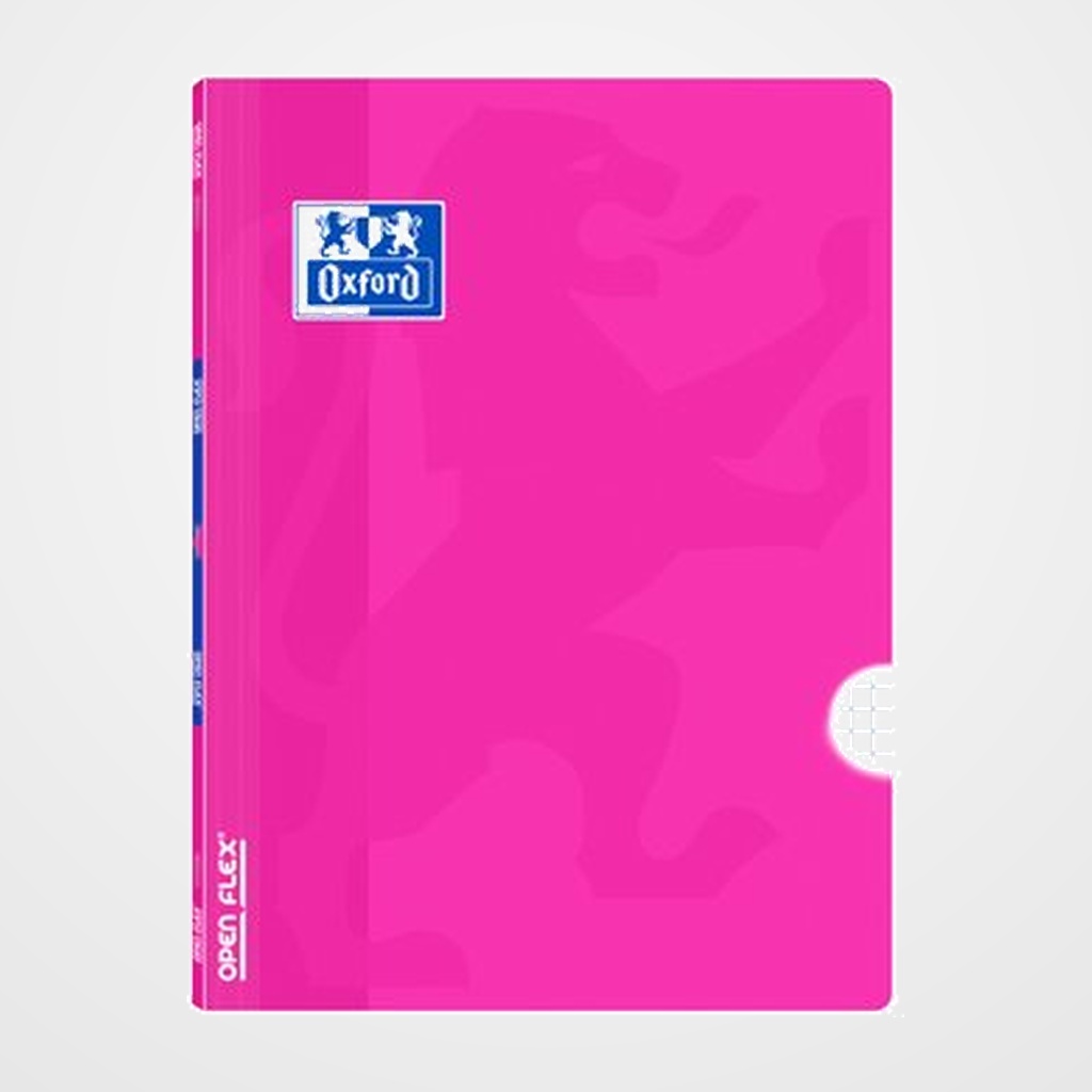 LIBRETA GRAPADA OXFORD SCHOOL OPENFLEX A5 48h 90g CUADRIC.4x4 FUCSIA