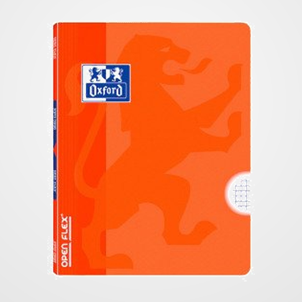 LIBRETA GRAPADA OXFORD SCHOOL OPENFLEX A5 48h 90g CUADRIC.4x4 NARANJA
