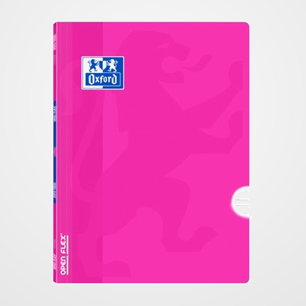 LIBRETA GRAPADA OXFORD SCHOOL OPENFLEX A5 48h 90g PAUTA 3,5 FUCSIA