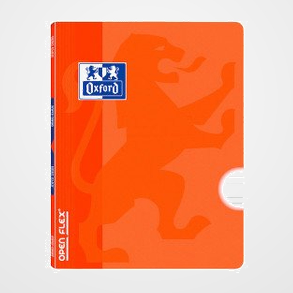 LIBRETA GRAPADA OXFORD SCHOOL OPENFLEX A5 48h 90g PAUTA 3,5 NARANJA