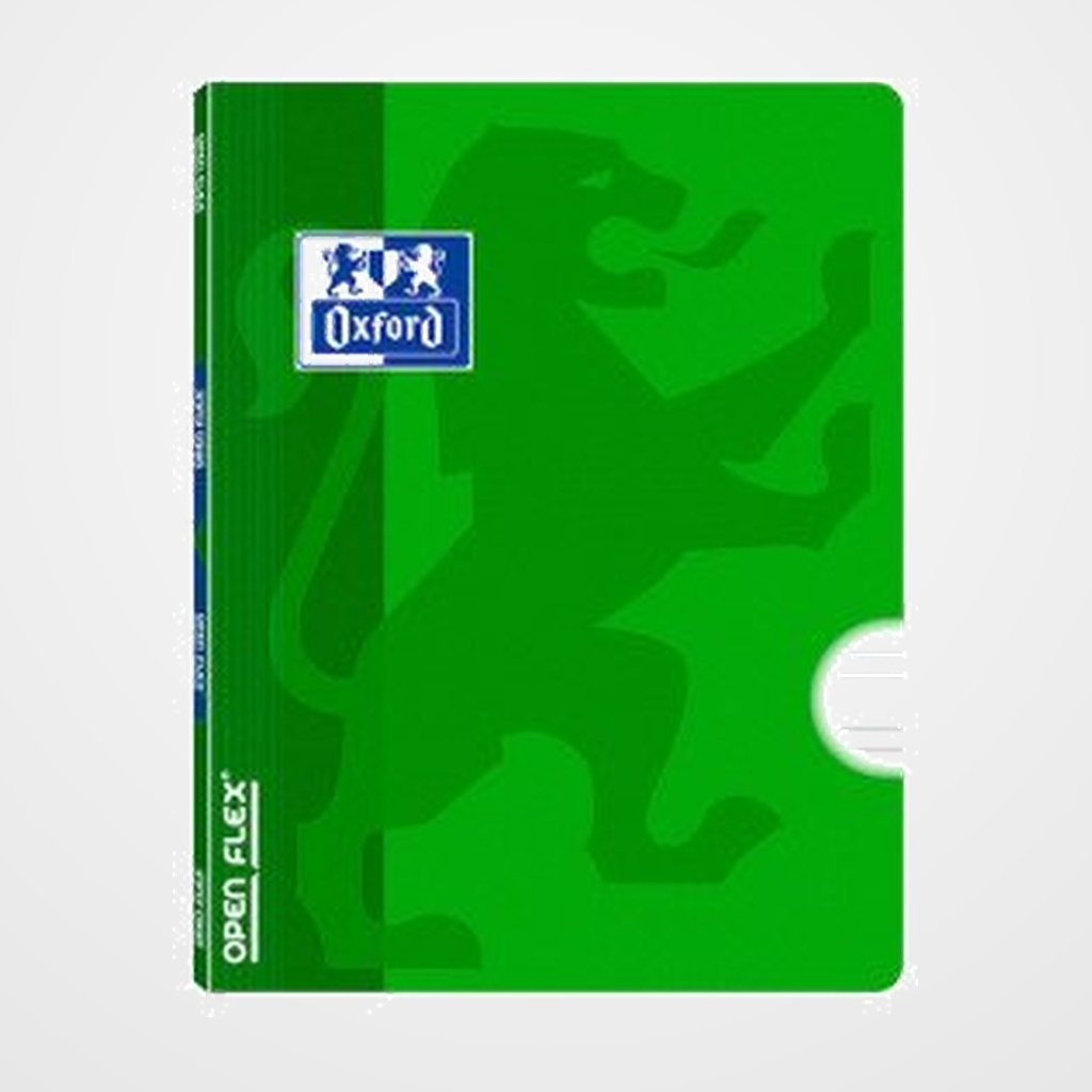 LIBRETA GRAPADA OXFORD SCHOOL OPENFLEX A5 48h 90g PAUTA 3,5 VERDE